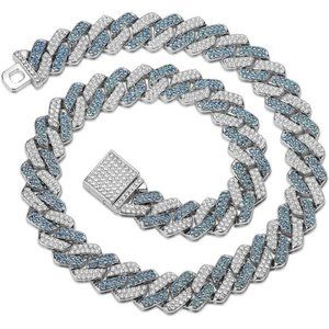 Cuban Link Chain Mens Iced Out Miami Cuban Necklace Bling Diamond Hip Hop